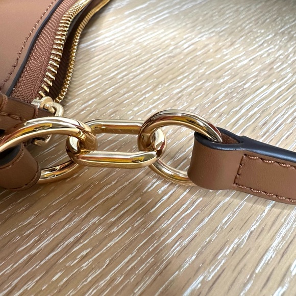 NWOT Michael Kors Logo Brown Pochette Shoulder Bag w/ Matching Passport Wallet - Picture 10 of 13